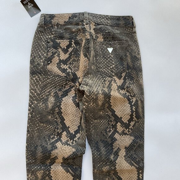 Guess Women’s Sexy Curve Mid Rise Skinny Jeans Make Printed Cropped Leg Size 25 - Picture 9 of 11